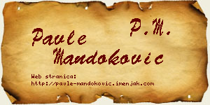 Pavle Mandoković vizit kartica